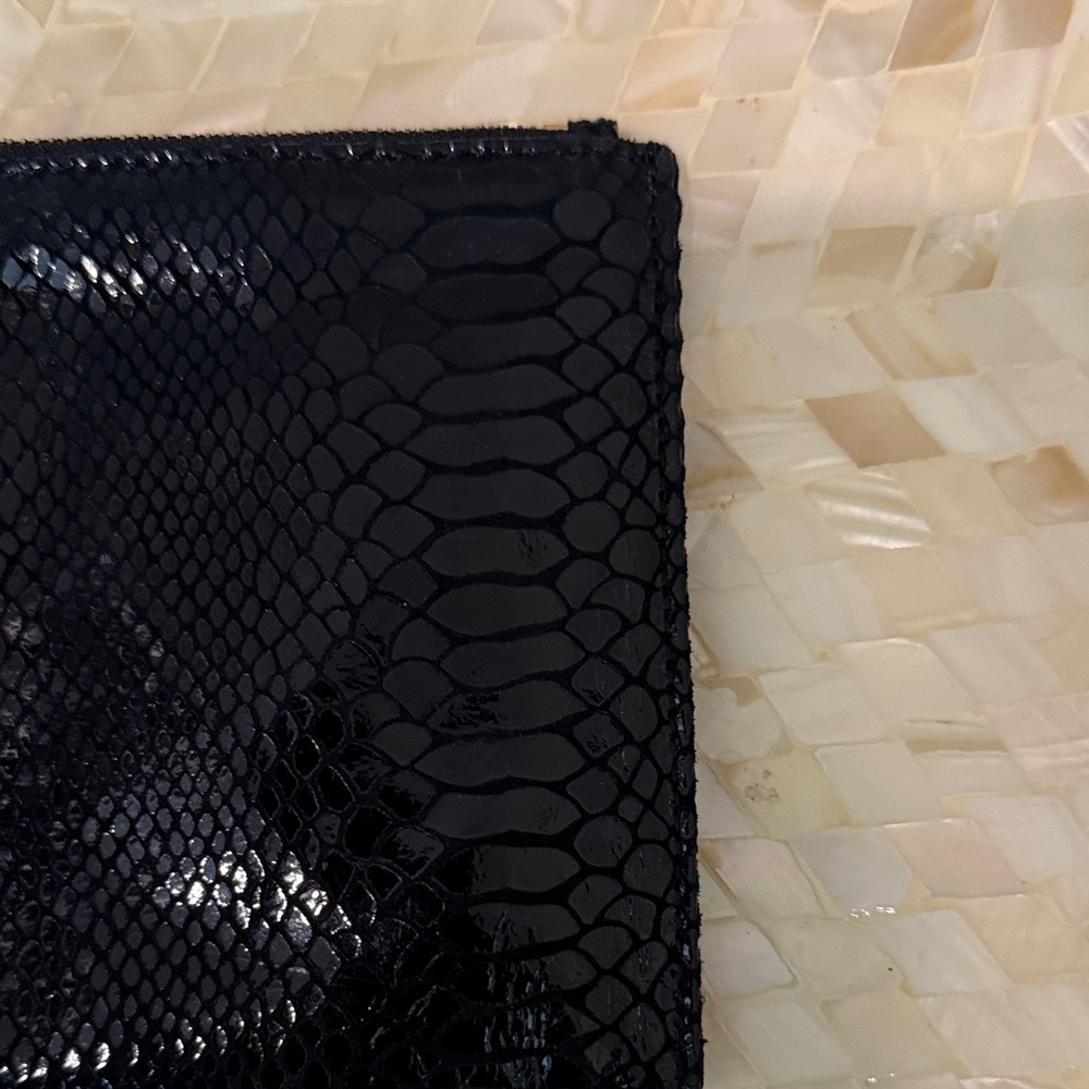 Michael Kors Black Snakeskin Wristlet - Picture 5 of 11